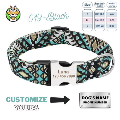 Personalized Dog Collar  With Engraved Name