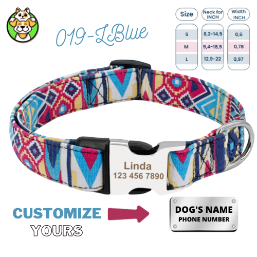 Personalized Dog Collar  With Engraved Name