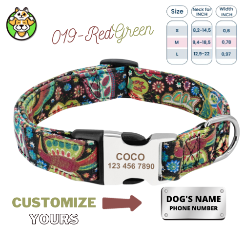 Personalized Dog Collar  With Engraved Name