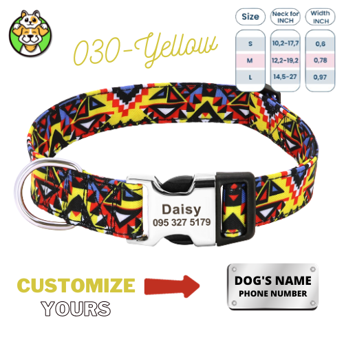 Personalized Dog Collar  With Engraved Name