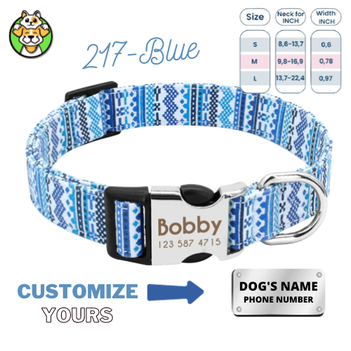 Personalized Dog Collar  With Engraved Name