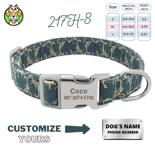 Personalized Dog Collar  With Engraved Name
