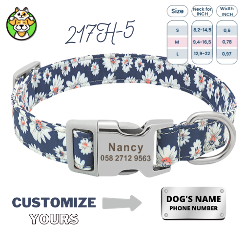 Personalized Dog Collar  With Engraved Name